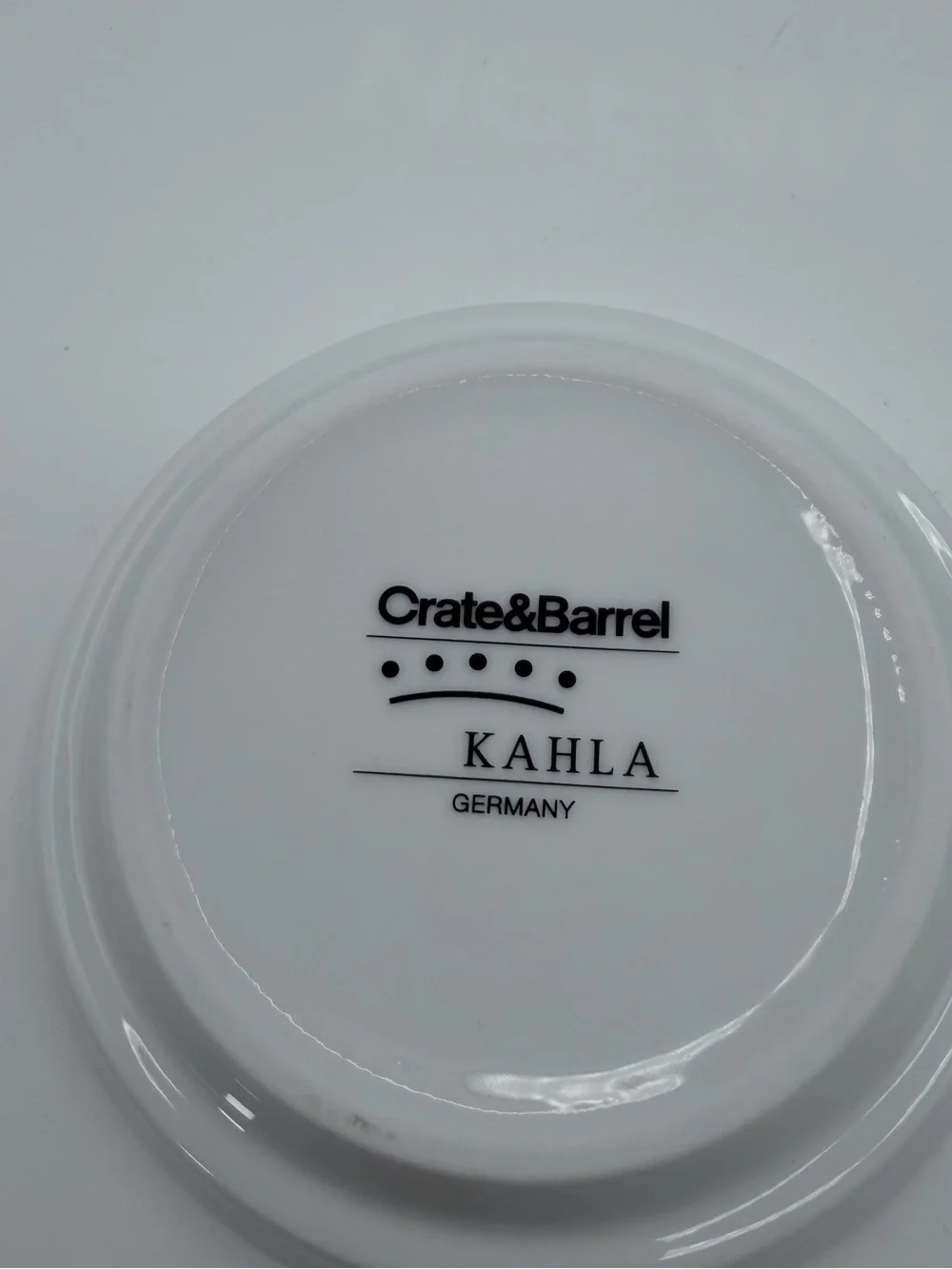 Crate & Barrel KAHLA Germany Tea Bag Holders White Porcelain 4” Set of 6